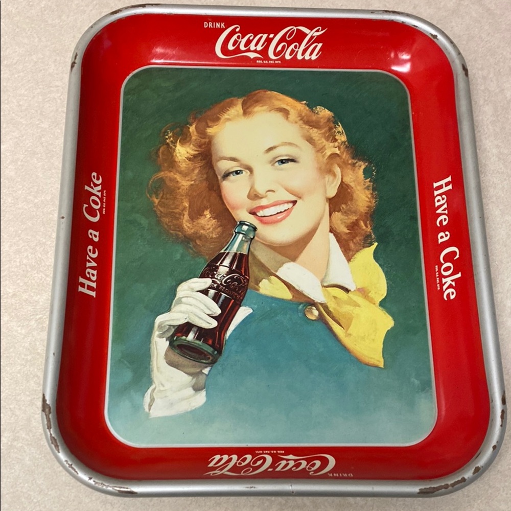 Coca-Cola Vintage Red Serving Tray 1940s
